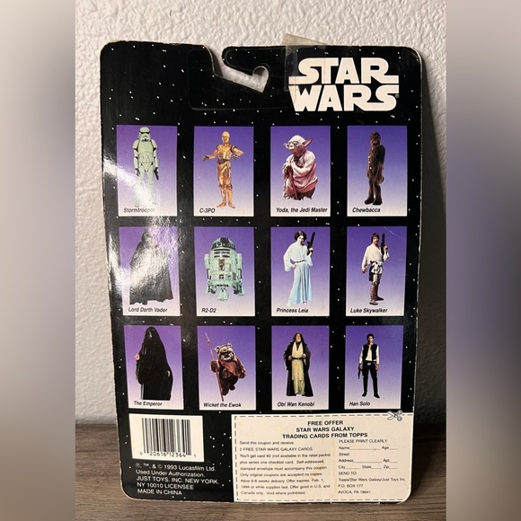 Star Wars NEW Bend-Ems Stormtrooper Action Figure JusToys Storm Trooper Toy 1993 - Picture 4 of 5